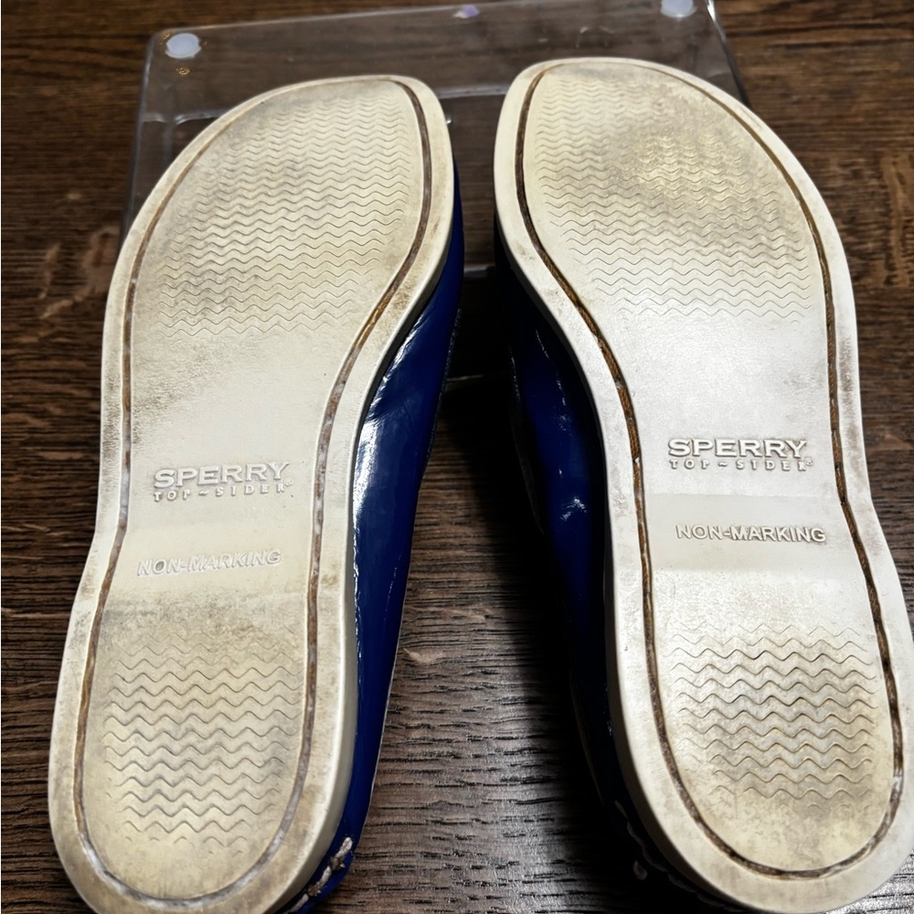 Sperry Top-Sider Blue Patent Leather Boat Shoes Women’s 7M Non-Marking - Picture 8 of 8